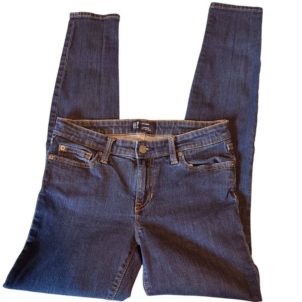 GAP Denim Legging Jeans Women’s 27 Long Dark Wash Stretch Skinny